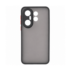 Microcase Vivo X200 FE ile uyumlu London Serisi Darbeye Dayanıklı Kılıf - Siyah AL3415
