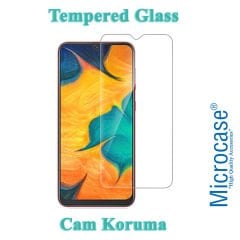 Microcase Samsung Galaxy A30 Anka Serisi Yüzük Standlı Armor Kılıf Siyah + Tempered Glass Cam Koruma (SEÇENEKLİ)