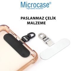 Microcase 360 Döner Başlıklı Telefon İp Askılıklar için Paslanmaz Çelik Tutacak Bağlantı Parçası-AL4926 1 Adet