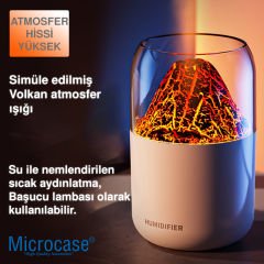 Microcase Mini 2 Renk Modlu 300 ML USB Girişli Ultra Sessiz Yanardağ Volkan Tasarım Hava Nemlendirici AL4212