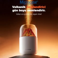Microcase Mini 2 Renk Modlu 300 ML USB Girişli Ultra Sessiz Yanardağ Volkan Tasarım Hava Nemlendirici AL4212