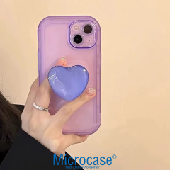 Microcase Kalp Tasarımlı 3M Yapıştırmalı El Parmak Tutucu Cep Telefonu Tutacağı Popsocket - AL5244