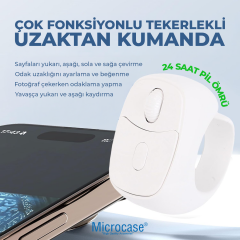 Microcase TikTok Yüzüğü Bluetooth Akıllı Uzaktan Kumanda Sayfa Çevirici Video Kaydırma Parmağı Şarjlı Kumanda - AL5766