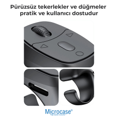 Microcase TikTok Yüzüğü Bluetooth Akıllı Uzaktan Kumanda Sayfa Çevirici Video Kaydırma Parmağı Şarjlı Kumanda - AL5766
