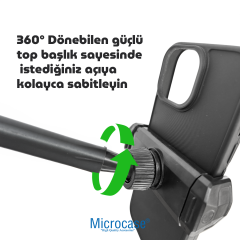 Microcase 360° Döner Başlıklı Masa Üstü Telefon Tutucu Katlanabilir Akrobat Telefon Standı - AL5726