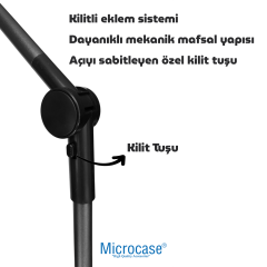 Microcase 360° Döner Başlıklı Masa Üstü Telefon Tutucu Katlanabilir Akrobat Telefon Standı - AL5726