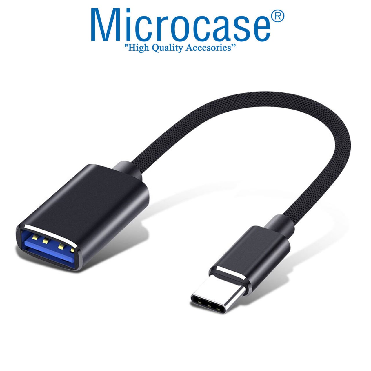 Microcase Type C USB 3.0 OTG Adaptör - Siyah AL2599