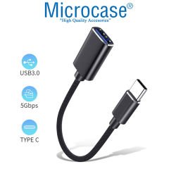 Microcase Type C USB 3.0 OTG Adaptör - Siyah AL2599