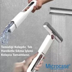 Microcase Taşınabilir 180 Derece Döner Tezgah Pencere Cam Zemin Silme Aparatı Mini Mop  -AL4558