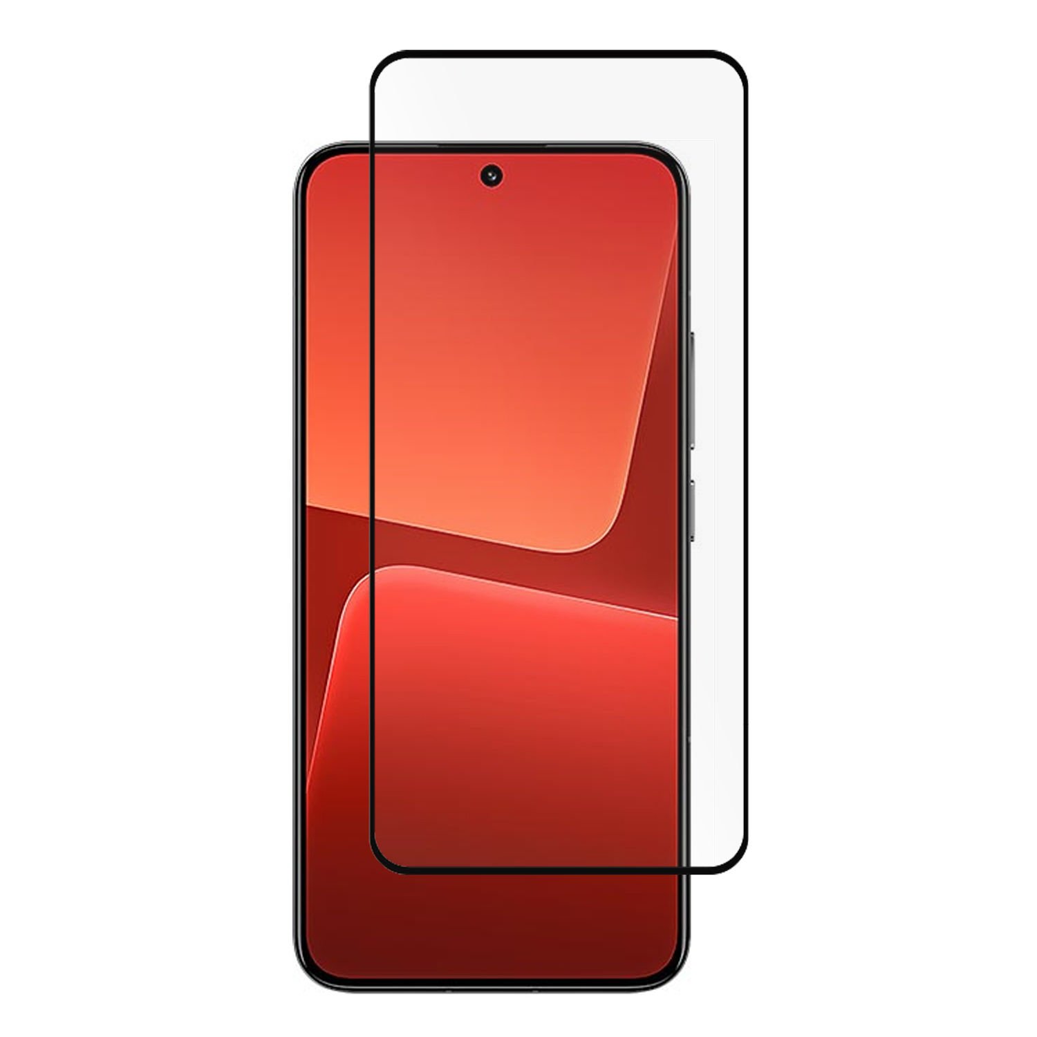 Microcase Xiaomi 13 Global için Tam Kaplayan Çerçeveli Tempered Ekran Koruyucu - Siyah AL3276