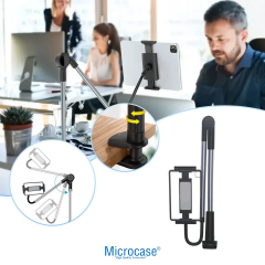 Microcase 360° Döner Başlıklı Masa Üstü Tablet Tutucu Katlanabilir Akrobat Tablet Standı - AL5725