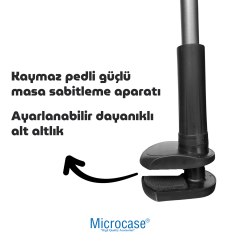 Microcase 360° Döner Başlıklı Masa Üstü Tablet Tutucu Katlanabilir Akrobat Tablet Standı - AL5725