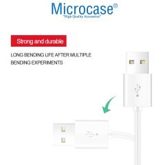 Microcase Micro USB 5A Hızlı Şarj ve Data USB Kısa Kablo - 25 cm Beyaz AL2710