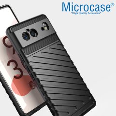 Microcase Google Pixel 6 Thunder Serisi Darbeye Dayanıklı Silikon Kılıf - Siyah