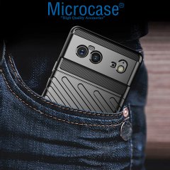 Microcase Google Pixel 6 Thunder Serisi Darbeye Dayanıklı Silikon Kılıf - Siyah