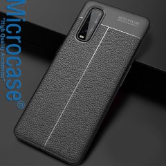 Microcase Oppo Find X2 Leather Tpu Silikon Kılıf - Siyah