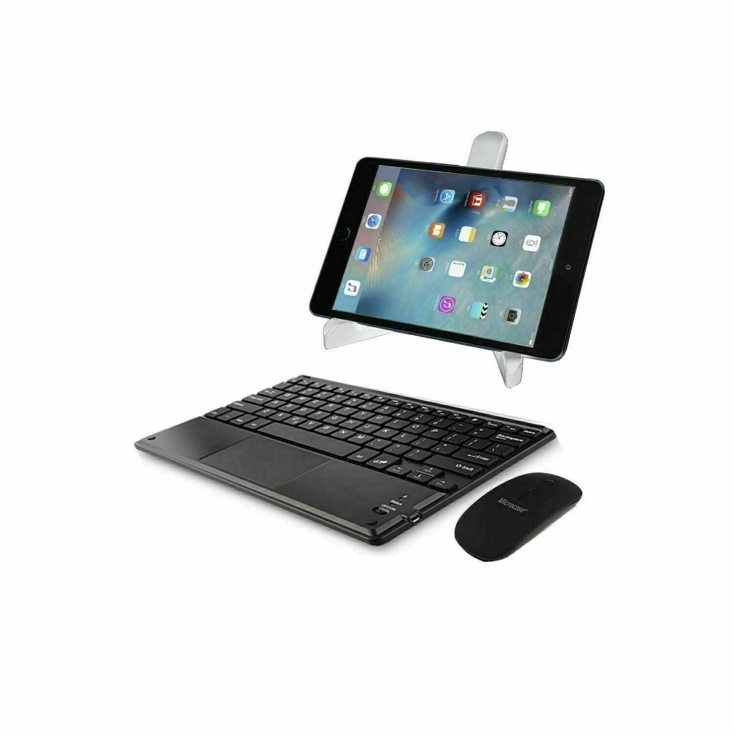 Microcase Huawei MatePad Air 2025 için Bluetooth Touchpad Klavye (TR Sticker)+Bluetooth Mouse+Tablet Standı- AL2766