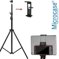 Microcase 3 Ayak Sabitleyici Alüminyum Cep Telefonu Tablet Kamera DSLR Tripodu 201 cm - AL2507