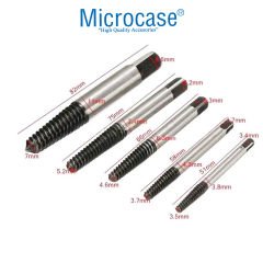 Microcase   5 Parça  Çelik Hasarlı Kırık Civata Sökücü Ters Kılavuz Seti-AL4448