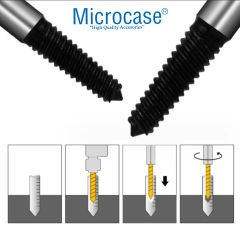 Microcase   5 Parça  Çelik Hasarlı Kırık Civata Sökücü Ters Kılavuz Seti-AL4448