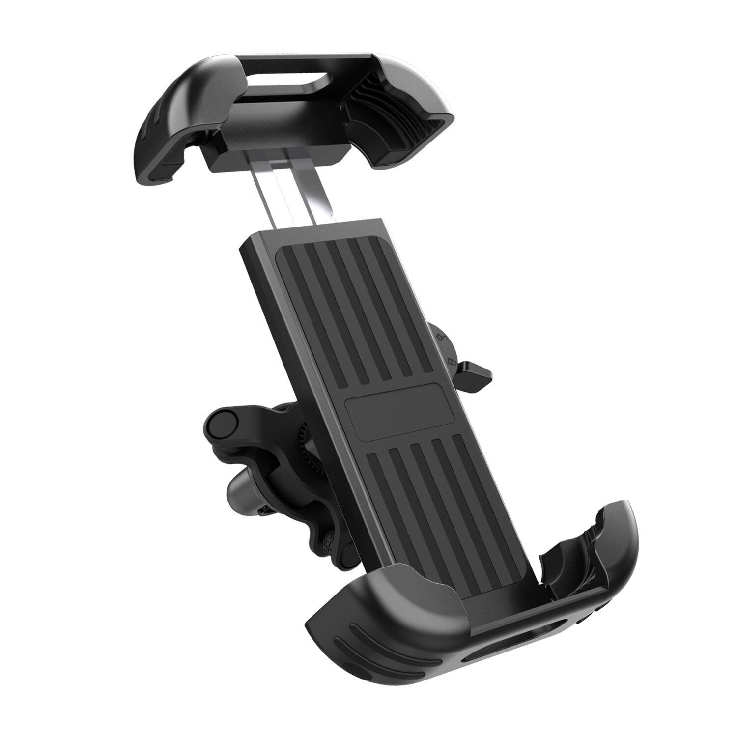 Micorcase HL-152D Motosiklet Scooter Telefon Tutucu - Titreşim ve Darbe Korumalı Dikiz Ayna Bağlantılı Güvenlik Kilitli Kurye Telefon Standı - AL5742
