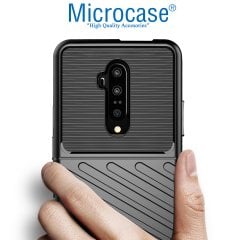 Microcase OnePlus 7T Pro Thunder Serisi Darbeye Dayanıklı Silikon Kılıf - Siyah
