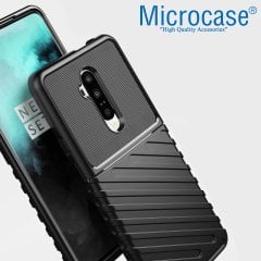 Microcase OnePlus 7T Pro Thunder Serisi Darbeye Dayanıklı Silikon Kılıf - Siyah