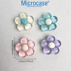 Microcase 3D Çiçek Tasarımlı 3M Yapıştırmalı El Parmak Tutucu Cep Telefonu Tutacağı Popsocket - AL5246