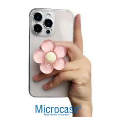 Microcase 3D Çiçek Tasarımlı 3M Yapıştırmalı El Parmak Tutucu Cep Telefonu Tutacağı Popsocket - AL5246