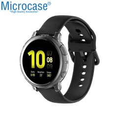 Microcase Samsung Galaxy Watch Active 2 40 mm Önü Açık Tasarım Silikon Kılıf - Şeffaf