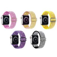Microcase Apple Watch Ultra 49mm Simli Esnek Hasır Örgü Kordon Kayış - KY44-2
