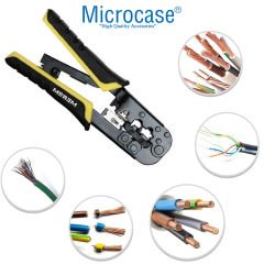 Microcase Kablo Sıyırıcı Pense Ve Jack Network Kablo Sıkma Pensesi - AL4911