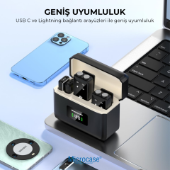 Microcase SX22 Kablosuz Yaka Mikrofonu Tak Çalıştır, Gürültü Engelleme ve 30 Metre Menzil - AL5796