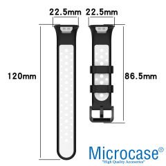 Microcase Xiaomi Mi Band 7 Pro için Delikli Silikon Kordon Kayış - KY50