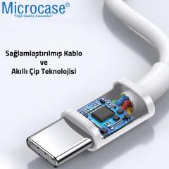 Microcase Type-C to Type-C 100W 5A Hızlı Şarj ve Data Kablosu - 1m Beyaz AL2716