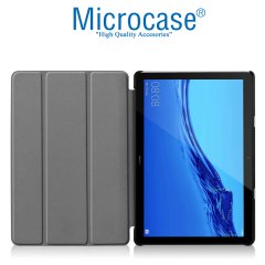Microcase Huawei Mediapad T5 10.1 inch Tablet Flip Cover Serisi Standlı Kılıf - Siyah