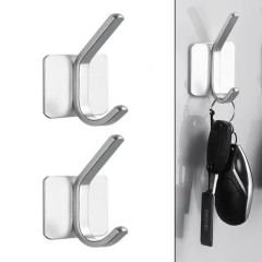 Microcase Yapışkanlı Metal Banyo Mutfak Eşya Havlu Vb. Ürün Askılığı Siyah  -AL4618  2 Adet