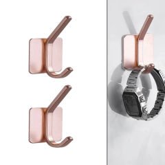 Microcase Yapışkanlı Metal Banyo Mutfak Eşya Havlu Vb. Ürün Askılığı Siyah  -AL4618  2 Adet