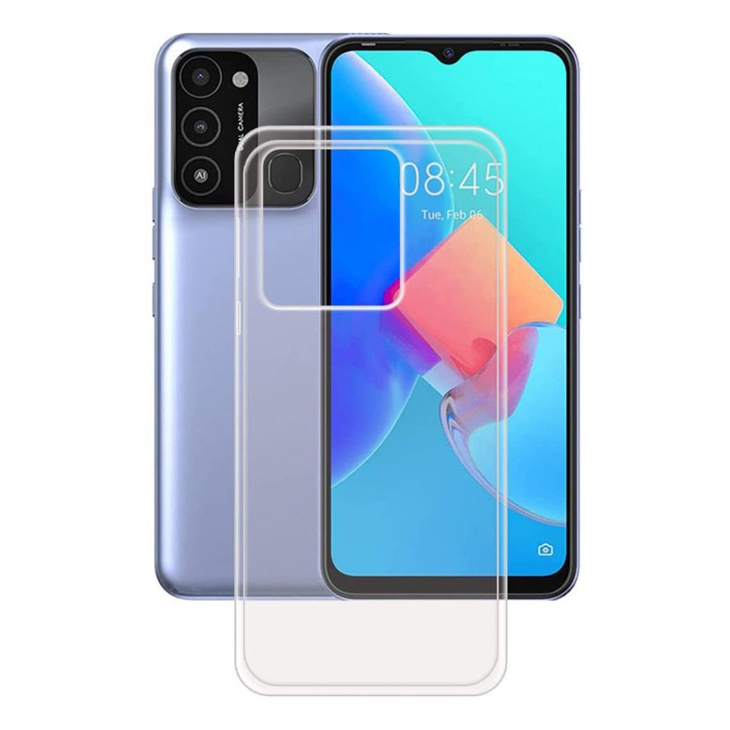 Microcase Tecno Spark 8C Slim Serisi Soft TPU Silikon Kılıf - Şeffaf