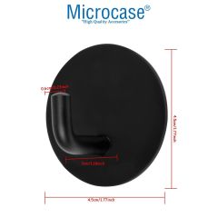 Microcase  Yapışkanlı  Paslanmaz Çelik Banyo Mutfak Eşya Havlu Vb Metal Askılık Yuvarlak Tasarım - AL4935 1 Adet