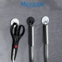 Microcase  Yapışkanlı  Paslanmaz Çelik Banyo Mutfak Eşya Havlu Vb Metal Askılık Yuvarlak Tasarım - AL4935 1 Adet