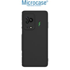 Microcase Xiaomi Black Shark 5 Matte Serisi Kamera Korumalı Silikon TPU Kılıf - Siyah
