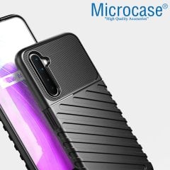 Microcase OnePlus Nord Thunder Serisi Darbeye Dayanıklı Silikon Kılıf - Siyah