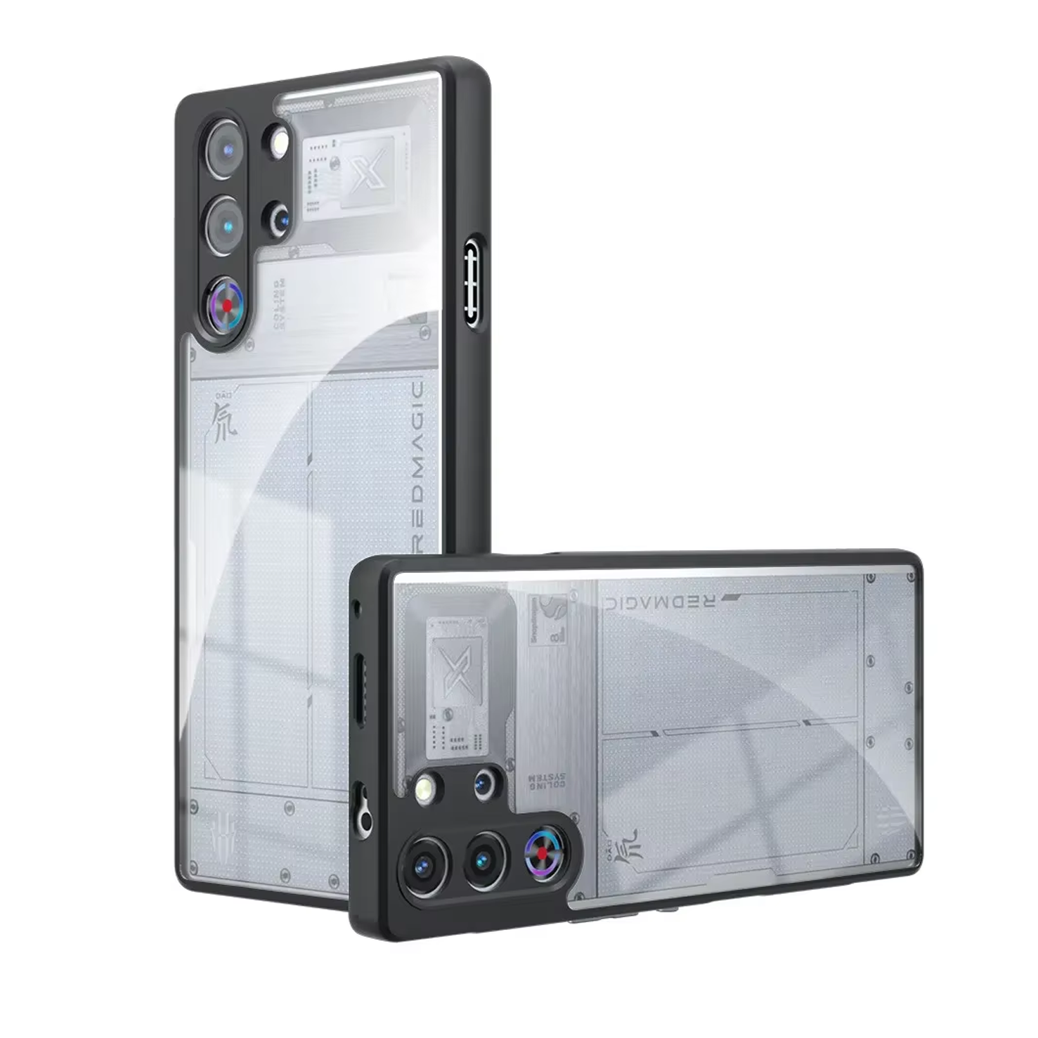 Microcase ZTE Nubia Red Magic 10 Pro / ZTE Nubia Red Magic 10 Pro Plus ile Uyumlu Arka Şeffaf Tasarım Lüx Kılıf - AL5124