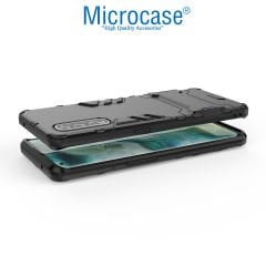 Microcase Oppo Find X2 Alfa Serisi Armor Standlı Perfect Koruma Kılıf - Siyah