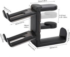 Microcase 2in1 Kulaklık ve Oyun Kolları İçin Masaya Monte Düzenleyici Tutucu - AL5049