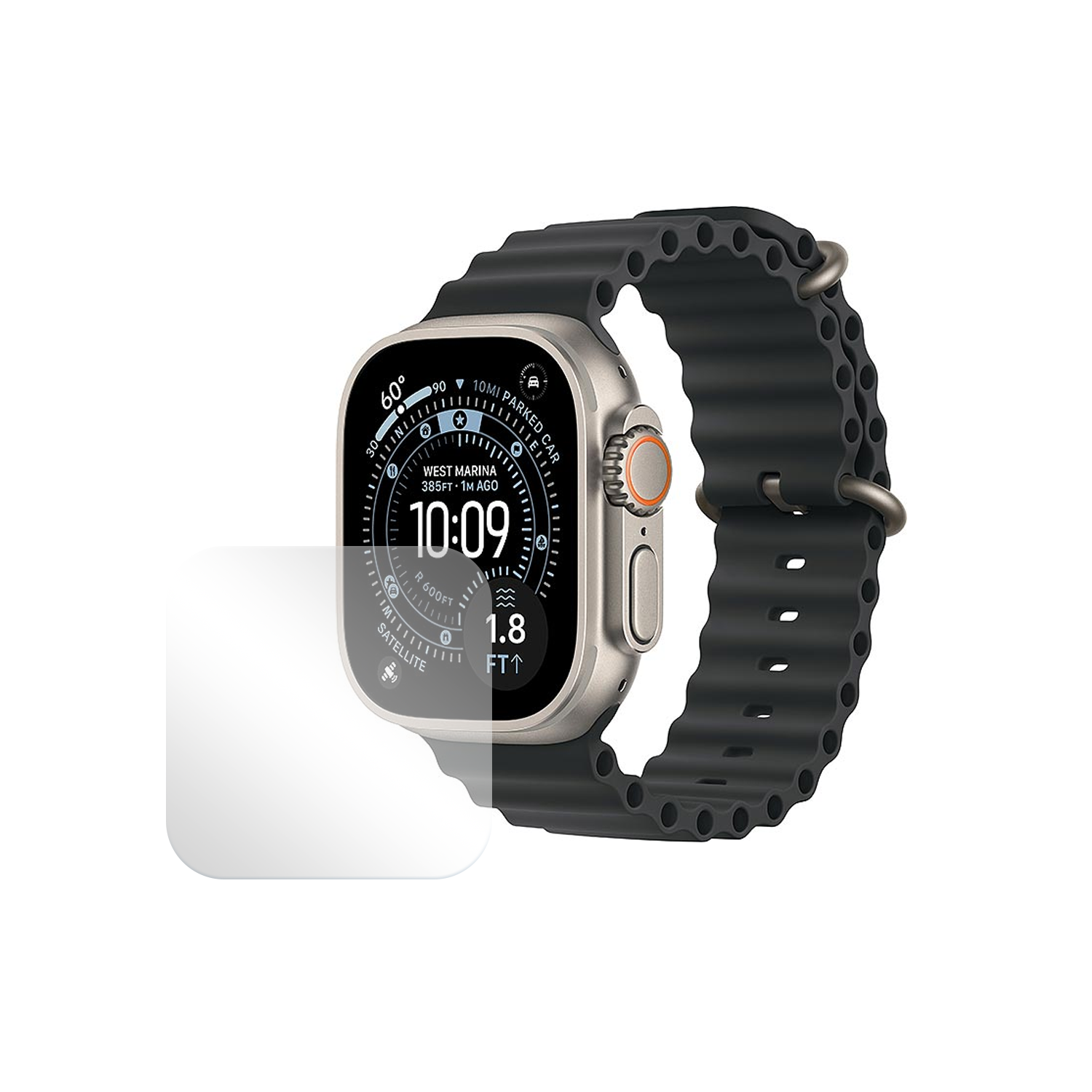 Microcase Apple Watch Ultra 3 için TPU Ekran Koruma Filmi - Şeffaf AL3384