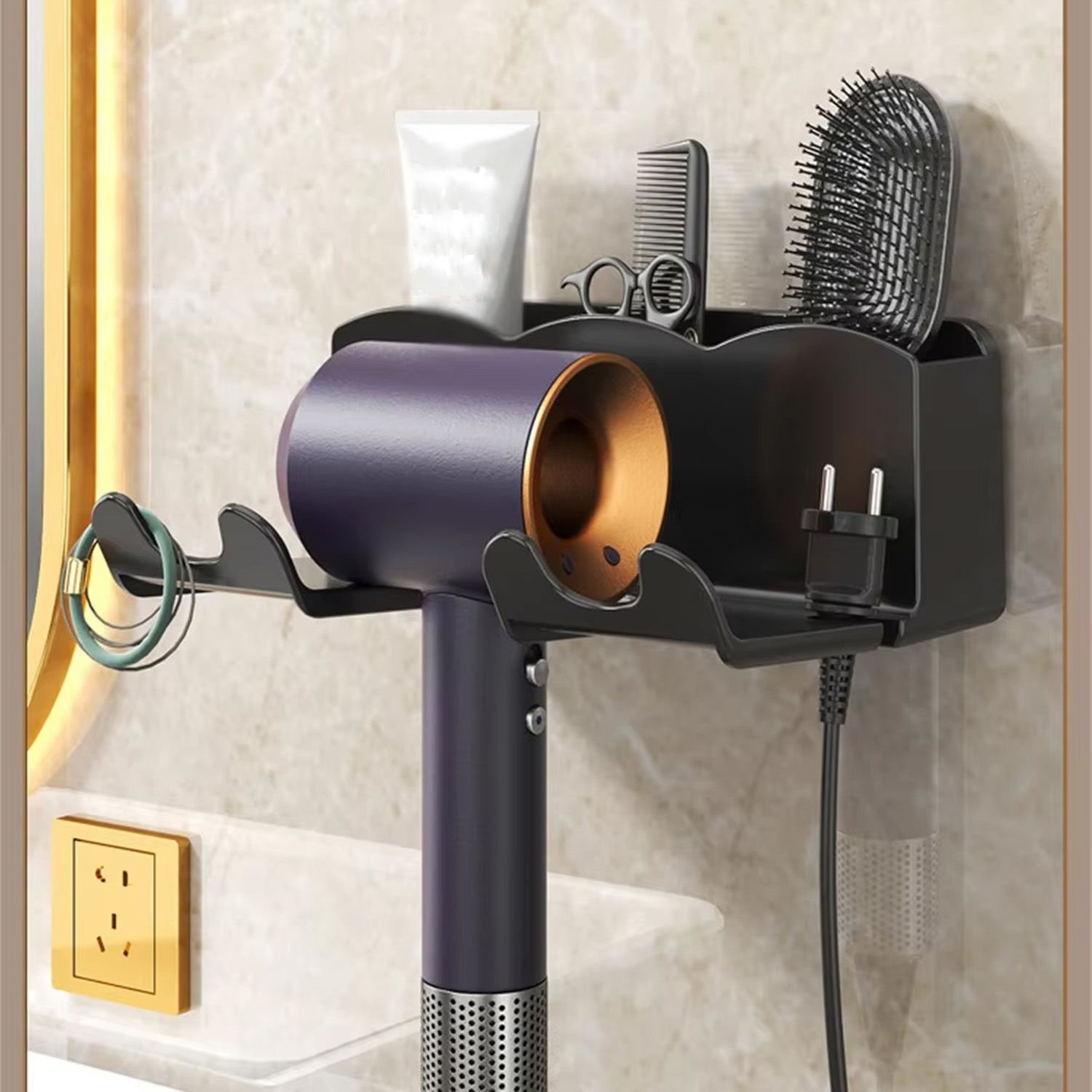 Microcase Saç Kurutma Makinası ve Banyo Malzemeleri İçin Düzenleyici Askılık Stand - AL5053