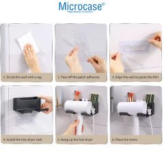 Microcase Saç Kurutma Makinası ve Banyo Malzemeleri İçin Düzenleyici Askılık Stand - AL5053