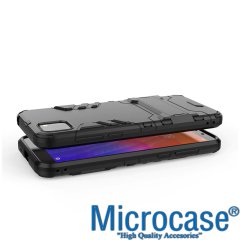 Microcase Huawei Y5P Alfa Serisi Armor Standlı Perfect Koruma Kılıf - Siyah